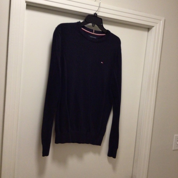 Mens Tommy Hilfiger Cotton Crewneck Sweater - Picture 1 of 4